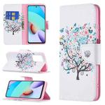 For Xiaomi Redmi 10 Colored Drawing Pattern Horizontal Flip Leather Case with Holder & Card Slots & Wallet(Tree)