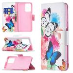 For Xiaomi Mi 11T Colored Drawing Pattern Horizontal Flip Leather Case with Holder & Card Slots & Wallet(Butterflies)