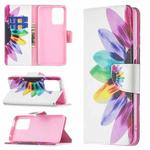 For Xiaomi Mi 11T Colored Drawing Pattern Horizontal Flip Leather Case with Holder & Card Slots & Wallet(Sun Flower)