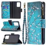 For Xiaomi Mi 11T Colored Drawing Pattern Zipper Horizontal Flip Leather Case with Holder & Card Slots & Wallet(Plum Blossom)