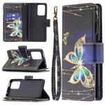 For Xiaomi Mi 11T Colored Drawing Pattern Zipper Horizontal Flip Leather Case with Holder & Card Slots & Wallet(Big Butterfly)
