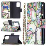 For Xiaomi Mi 11T Colored Drawing Pattern Zipper Horizontal Flip Leather Case with Holder & Card Slots & Wallet(Tree)