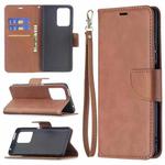 For Xiaomi Mi 11T Retro Lambskin Texture Pure Color Horizontal Flip PU Leather Case with Holder & Card Slots & Wallet & Lanyard(Brown)