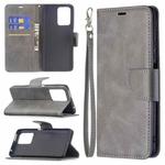 For Xiaomi Mi 11T Retro Lambskin Texture Pure Color Horizontal Flip PU Leather Case with Holder & Card Slots & Wallet & Lanyard(Grey)