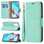 For Xiaomi Redmi 10 Litchi Texture Pure Color Horizontal Flip PU Leather Case with Holder & Card Slots & Wallet & Lanyard(Green)