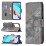 For Xiaomi Redmi 10 Matching Color Crocodile Texture Horizontal Flip PU Leather Case with Wallet & Holder & Card Slots(Grey)