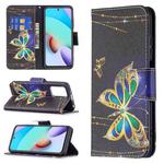 For Xiaomi Redmi 10 Colored Drawing Pattern Horizontal Flip Leather Case with Holder & Card Slots & Wallet(Big Butterfly)