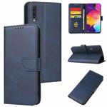 For Samsung Galaxy A50 Calf Texture Buckle Horizontal Flip Leather Case with Holder & Card Slots & Wallet(Blue)