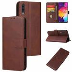 For Samsung Galaxy A50 Calf Texture Buckle Horizontal Flip Leather Case with Holder & Card Slots & Wallet(Brown)