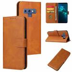 For Samsung Galaxy Note9 Calf Texture Buckle Horizontal Flip Leather Case with Holder & Card Slots & Wallet(Khaki)