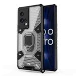 For vivo iQOO 8 Pro Space PC + TPU Ring Holder Protective Case(White)