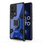 For vivo iQOO 8 Pro Space PC + TPU Ring Holder Protective Case(Blue)