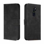 For OPPO A5 2020 Retro Skin Feel Horizontal Flip Soft TPU + PU Leather Case with Holder & Card Slots & Photo Frame(Black)