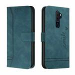 For OPPO A5 2020 Retro Skin Feel Horizontal Flip Soft TPU + PU Leather Case with Holder & Card Slots & Photo Frame(Green)
