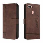 For OPPO A12 Retro Skin Feel Horizontal Flip Soft TPU + PU Leather Case with Holder & Card Slots & Photo Frame(Coffee)