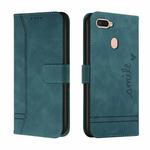 For OPPO A12 Retro Skin Feel Horizontal Flip Soft TPU + PU Leather Case with Holder & Card Slots & Photo Frame(Green)
