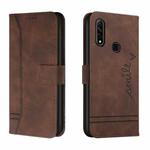 For OPPO A31 Retro Skin Feel Horizontal Flip Soft TPU + PU Leather Case with Holder & Card Slots & Photo Frame(Coffee)