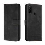 For OPPO A31 Retro Skin Feel Horizontal Flip Soft TPU + PU Leather Case with Holder & Card Slots & Photo Frame(Black)