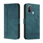 For OPPO A53 2020 Retro Skin Feel Horizontal Flip Soft TPU + PU Leather Case with Holder & Card Slots & Photo Frame(Green)