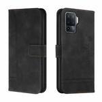 For OPPO A94 4G Retro Skin Feel Horizontal Flip Soft TPU + PU Leather Case with Holder & Card Slots & Photo Frame(Black)