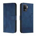 For OPPO A94 4G Retro Skin Feel Horizontal Flip Soft TPU + PU Leather Case with Holder & Card Slots & Photo Frame(Blue)