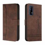 For OPPO Realme 7 4G Retro Skin Feel Horizontal Flip Soft TPU + PU Leather Case with Holder & Card Slots & Photo Frame(Coffee)