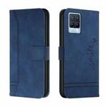 For OPPO Realme 8 / 8 Pro Retro Skin Feel Horizontal Flip Soft TPU + PU Leather Case with Holder & Card Slots & Photo Frame(Blue)