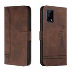 For OPPO Realme 7 5G Retro Skin Feel Horizontal Flip Soft TPU + PU Leather Case with Holder & Card Slots & Photo Frame(Coffee)