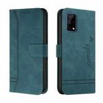 For OPPO Realme 7 5G Retro Skin Feel Horizontal Flip Soft TPU + PU Leather Case with Holder & Card Slots & Photo Frame(Green)