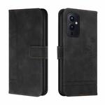 For OnePlus 9 Retro Skin Feel Horizontal Flip Soft TPU + PU Leather Case with Holder & Card Slots & Photo Frame(Black)