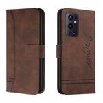 For OnePlus 9 Pro Retro Skin Feel Horizontal Flip Soft TPU + PU Leather Case with Holder & Card Slots & Photo Frame(Coffee)