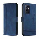 For OnePlus 9 Pro Retro Skin Feel Horizontal Flip Soft TPU + PU Leather Case with Holder & Card Slots & Photo Frame(Blue)