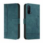 For OnePlus Nord CE 5G Retro Skin Feel Horizontal Flip Soft TPU + PU Leather Case with Holder & Card Slots & Photo Frame(Dark Green)