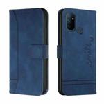 For OnePlus Nord N100 Retro Skin Feel Horizontal Flip Soft TPU + PU Leather Case with Holder & Card Slots & Photo Frame(Blue)