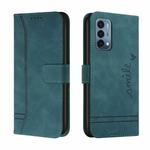 For OnePlus Nord N200 5G Retro Skin Feel Horizontal Flip Soft TPU + PU Leather Case with Holder & Card Slots & Photo Frame(Dark Green)
