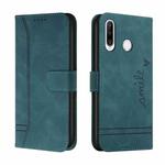 For Huawei P30 Lite Retro Skin Feel Horizontal Flip Soft TPU + PU Leather Case with Holder & Card Slots & Photo Frame(Green)