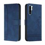 For Huawei P30 Pro Retro Skin Feel Horizontal Flip Soft TPU + PU Leather Case with Holder & Card Slots & Photo Frame(Blue)