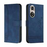 For Huawei P50 Retro Skin Feel Horizontal Flip Soft TPU + PU Leather Case with Holder & Card Slots & Photo Frame(Blue)