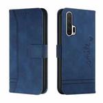 For Honor 20 Pro Retro Skin Feel Horizontal Flip Soft TPU + PU Leather Case with Holder & Card Slots & Photo Frame(Blue)