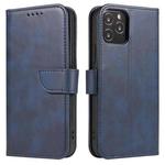 For iPhone 12 / 12 Pro Calf Texture Buckle Horizontal Flip Leather Case with Holder & Card Slots & Wallet(Blue)