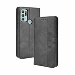 For Motorola Moto G60S Magnetic Buckle Retro Pattern Horizontal Flip Leather Case with Holder & Card Slot & Wallet(Black)