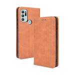 For Motorola Moto G60S Magnetic Buckle Retro Pattern Horizontal Flip Leather Case with Holder & Card Slot & Wallet(Brown)