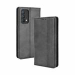 For OPPO Realme GT Master Magnetic Buckle Retro Pattern Horizontal Flip Leather Case with Holder & Card Slot & Wallet(Black)