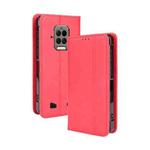 For Doogee S86 / S86 Pro Magnetic Buckle Retro Pattern Horizontal Flip Leather Case with Holder & Card Slot & Wallet(Red)