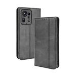 For Xiaomi Mi Mix 4 Magnetic Buckle Retro Pattern Horizontal Flip Leather Case with Holder & Card Slot & Wallet(Black)