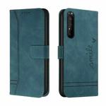 For Sony Xperia 1 III Retro Skin Feel Horizontal Flip Soft TPU + PU Leather Case with Holder & Card Slots & Photo Frame(Green)