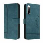 For Sony Xperia 10 II Retro Skin Feel Horizontal Flip Soft TPU + PU Leather Case with Holder & Card Slots & Photo Frame(Green)