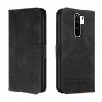 For Xiaomi Redmi 9 Retro Skin Feel Horizontal Flip Soft TPU + PU Leather Case with Holder & Card Slots & Photo Frame(Black)