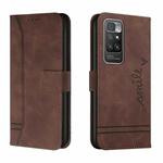 For Xiaomi Redmi 10 Retro Skin Feel Horizontal Flip Soft TPU + PU Leather Case with Holder & Card Slots & Photo Frame(Coffee)