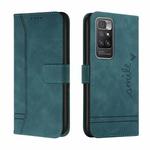 For Xiaomi Redmi 10 Retro Skin Feel Horizontal Flip Soft TPU + PU Leather Case with Holder & Card Slots & Photo Frame(Dark Green)